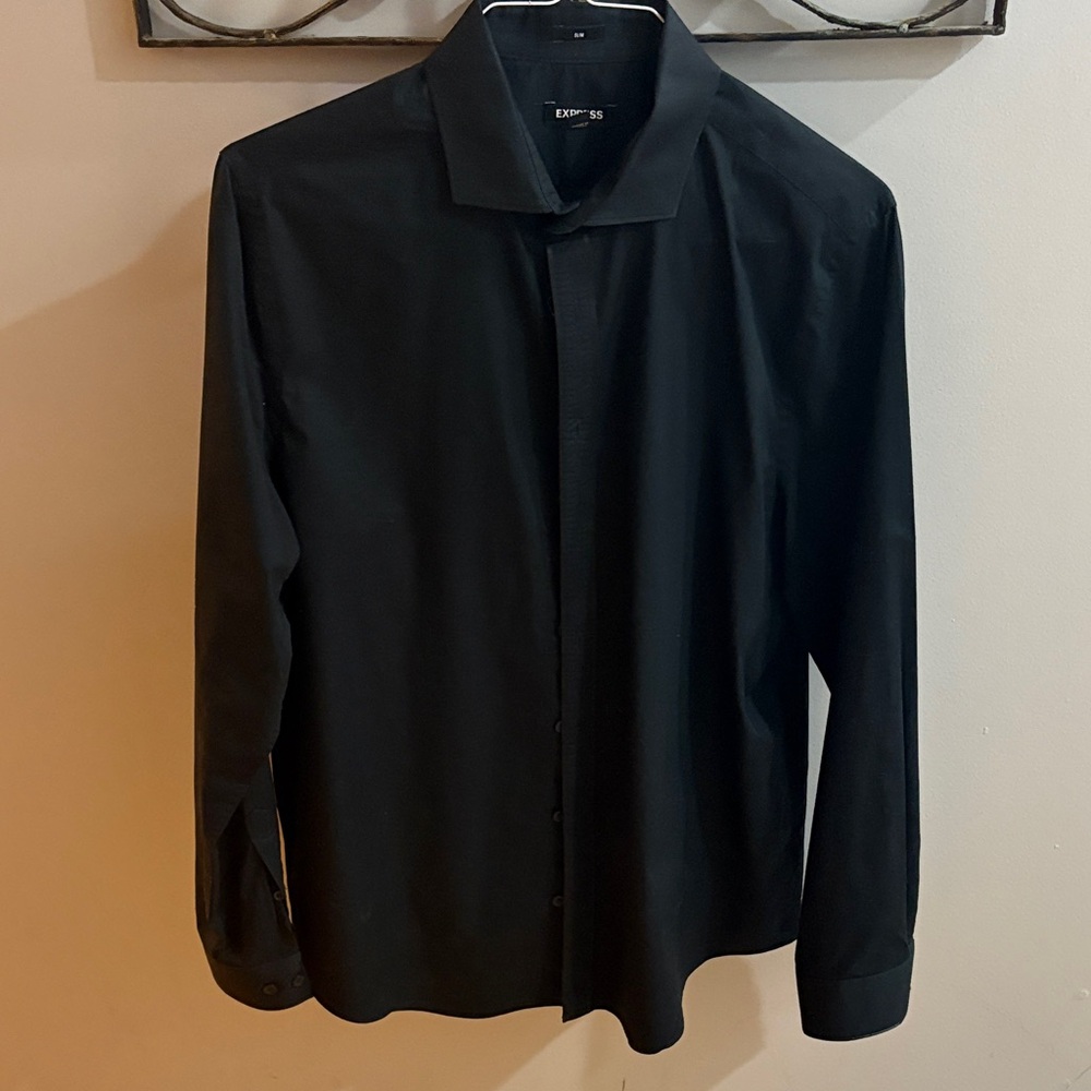 Express Men's Classic Black Dress Shirt